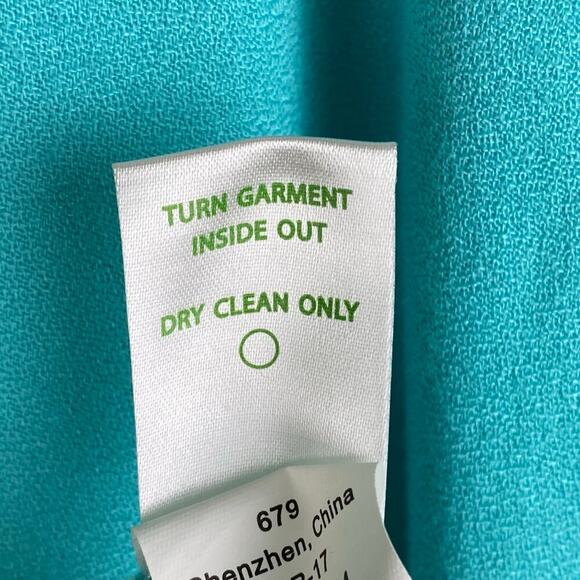 Lilly Pulitzer Chai Caftan Dress Size L/XL Seaside Aqua Cover Up - Picture 12 of 16